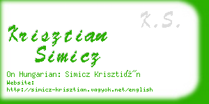 krisztian simicz business card